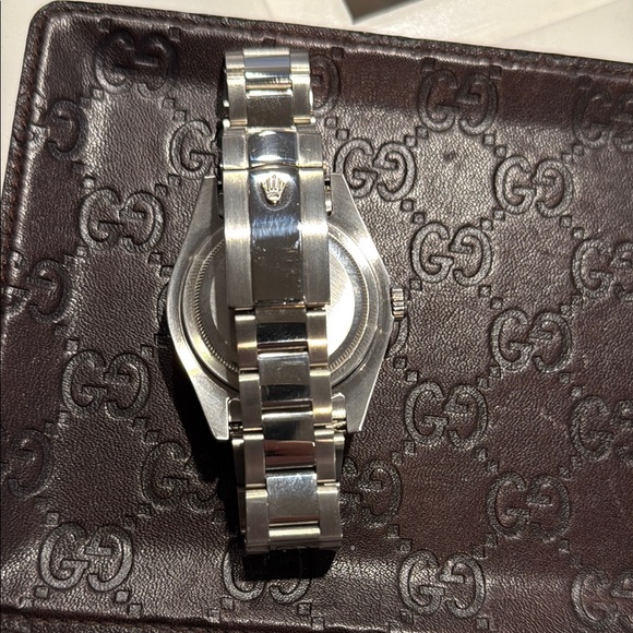 Rolex Oyster Perpetual with Blue Dial and Silver Bracelet - Picture 4 of 9